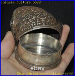 134g Old Chinese 999 Sterling Silver Official hat hat shape Jewelry box box