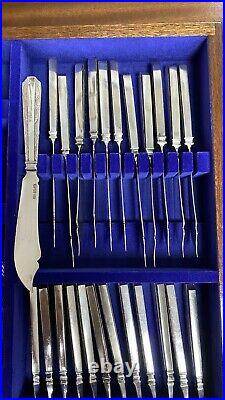 19 Century CHINESE SILVER 90 Signed Cutlery Flatware Set 12 Pax Furniture Box
