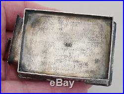 1900 CHINESE / Tibetan Solid Silver Make-Up Box w Mirror & drawer COMPACT