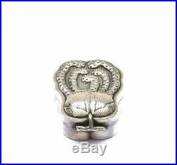 1900's Chinese Sterling Silver Buddha's Hand Citron Shaped Compact Box Mk