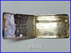 1900s CHINA CHINESE SOLID SILVER WITH HALLMARK DRAGON CARD CASE BOX