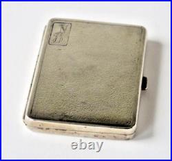1900s CHINA CHINESE YU CHANG SHANGHAI SOLID SILVER CARD CASE BOX WITH HALLMARK