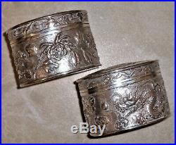 1900s. Really fine pair of Chinese silver boxes. Fine condition. Antique