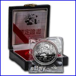 1989 Chinese Silver Proof Panda 1oz Box & COA