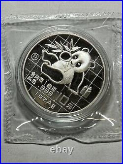 1989 Proof 10 Yuan Chinese Silver Panda Sealed OMP with Box & Paper Nice Proof