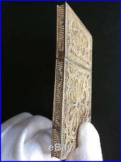 19th Century China Chinese Export Silver Filigree Case Box