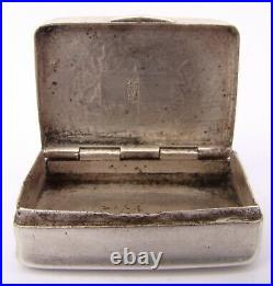 19th Century Chinese Canton Export Silver Snuff Box Signed VERY RARE
