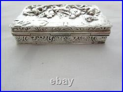 19th Century Chinese Export Silver Hinged box