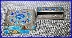 2.08 Rare Old Chinese silver Dynasty Palace Cigarette paste Tobacco box