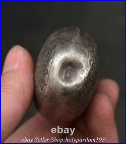 2.2 Old Chinese Silver Dynasty Fish Water grass Snuff box Snuff bottle Statue