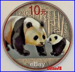 2011 Chinese Panda Antique Finish 1oz. 999 Silver Coin Box & Coa
