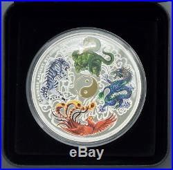 2014 Chinese Ancient Mythical Creatures 5 oz Silver Proof Coin Box/COA FREE S/H