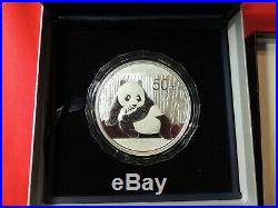 2015 5 oz 99.9 Silver Proof Chinese Panda Coin in Orginal Box with COA 50 Yaun