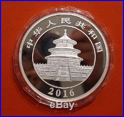 2016 year Chinese 1kg Silver Panda Coins 300yuan Certificate + box