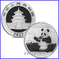 2017 150 gram Chinese Silver Panda 50 Yuan. 999 Fine Proof (withBox & COA)