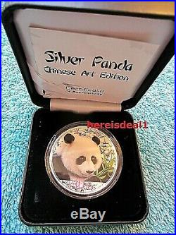 2018 Chinese Panda. 999 Silver 30 gram Coin, Art Edition Colored with COA & Box