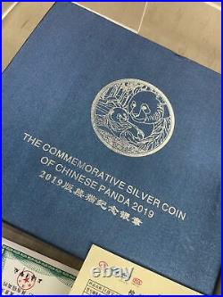 2019 1 Kilo 1000g Silver Panda Chinese Coins with Box and Paperwork Mint Coin