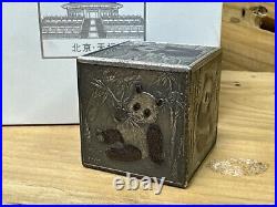 2019 China Panda Silver 20 ozs Cube 150th Anni. Limited mintage Withbox E688