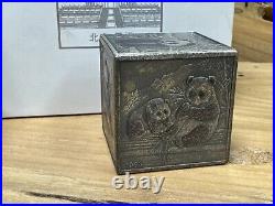 2019 China Panda Silver 20 ozs Cube 150th Anni. Limited mintage Withbox E688