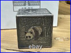 2019 China Panda Silver 20 ozs Cube 150th Anni. Limited mintage Withbox E688