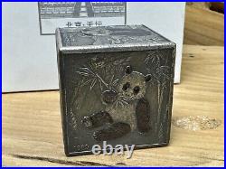 2019 China Panda Silver 20 ozs Cube 150th Anni. Limited mintage Withbox E688