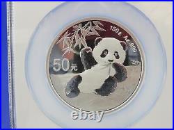 2020 Y 50 Yuan Silver Chinese Panda 5 oz NGC PF70 Ultra Cameo Box COA