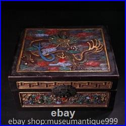 3.6 Marked Chinese Cloisonne Inlay Blue Gems Silver Dynasty snuff box Bottle
