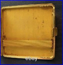532-Antique silver cigarette case with enamel