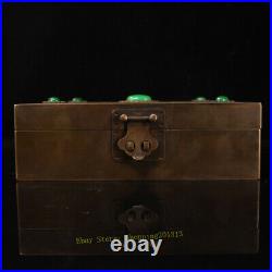 7.87 Collection Chinese Pure copper inlay gem silvering Jewelry box Storage box