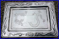A Chinese Export Silver Tray Mark Of Guang Ji, Hong Kong, Circa 1890-1920 Rare
