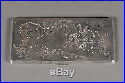 A Fine Chinese Sterling Silver Cigarette Box Signed Zee Sung