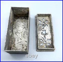 A rare pewter antique Chinese Opium Dross Box