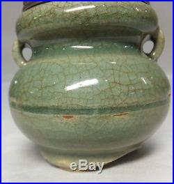A444 Chinese blue porcelain ware incense burner with pure silver lid withbox