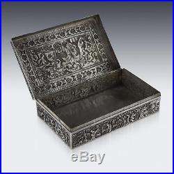 ANTIQUE 19thC CHINESE SOLID SILVER DECORATIVE BOX, BAO CHENG c. 1890