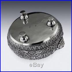 ANTIQUE 19thC RARE CHINESE SOLID SILVER INCENSE BURNER c. 1870