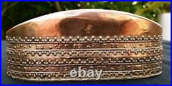 ANTIQUE CHINESE PORCELAIN BOX 19th C. QING SILVER / COPPER OPIUM JEWELRY BOX