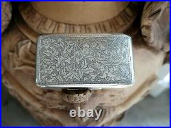 Alte Silber Tabatiere Schnupftabakdose 1840 KHC chinese silver snuff box 19. Th