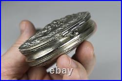 Antique 19th Century Chinese Straits Repousse Silver White Metal Box Boxes x4