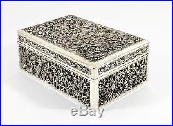 Antique 19th Century Chinese solid Silver Cigarette/Cigar Box, c1880