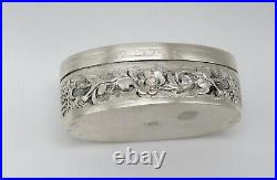 Antique 19th Century Vietnamese Solid Silver Repousse Snuff Box Marked Da Guang