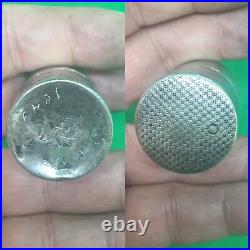 Antique 19thc Chinese Or European Neillo Solid Silver Cylinder Pill Or Snuff Box