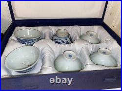 Antique Asian 5 silver boxes Chinese jade round turquise enamel box cloisonne bo