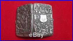 Antique CHINESE SILVER CARD /CIGARETTE CASE Marked