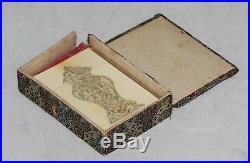Antique Carved Chinese Export Calling Card Case in Original Box