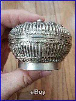 Antique China Chinese Sterling Silver Box Case Signed Marked