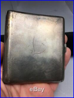 Antique Chinese Coin Silver Scenic Repousse Water Buffalo Cigarette Case Box