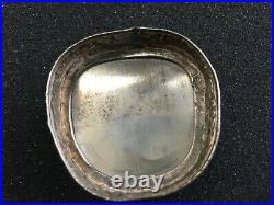 Antique Chinese Cosmetic Silver Box Porcelain Ceramic