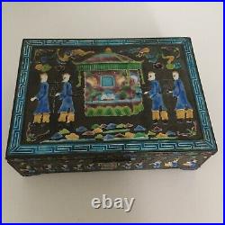 Antique Chinese Enameled Cigarette Holder Box