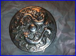 Antique Chinese Export Luen Hung Sterling Silver Dragon Box c. 1910 148.5 grams