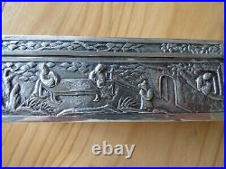 Antique Chinese Export Silver 19th Century Repousse box